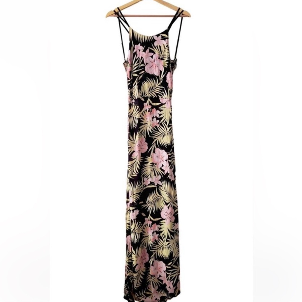 FOR LOVE & LEMONS FLORAL TIE BACK MAXI SZ M
